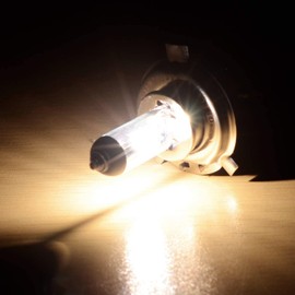 Asasytal HS1 PX43t 35/35W Headlight Halogen Bulbs, Hi/Lo Beam 3000K Yellow/White, Bright Headlight Replace 12V Car Motorcycle Scooter Headlight Bulb, Pack of 2