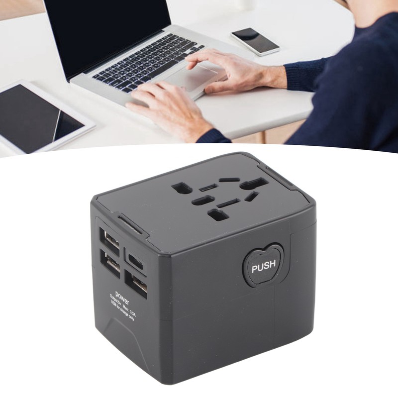 Universal Travel Adapter International Plug Power Converter Multi Outlets