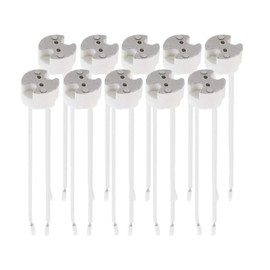 Bioluz LED 10 Pack MR16 Light Socket for Halogen and LED, fits All GU5.3 Sockets, Ceramic Base with Silicon Wire Also fits MR11 and G4 (Pack of 10)