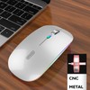 Uiosmuph LED Wireless Mouse, G12 Slim Rechargeable Silent Mouse, 2.4G
