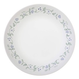 Corelle Vitrelle 6.75" Salad Appetizer Plate Set, Triple Layer Glass and Chip Resistant, Lightweight Round Plates, 6-Piece Country Cottage