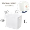 Yishyfier Plastic Storage Baskets Bins Boxes With Lids,Organizing Container White