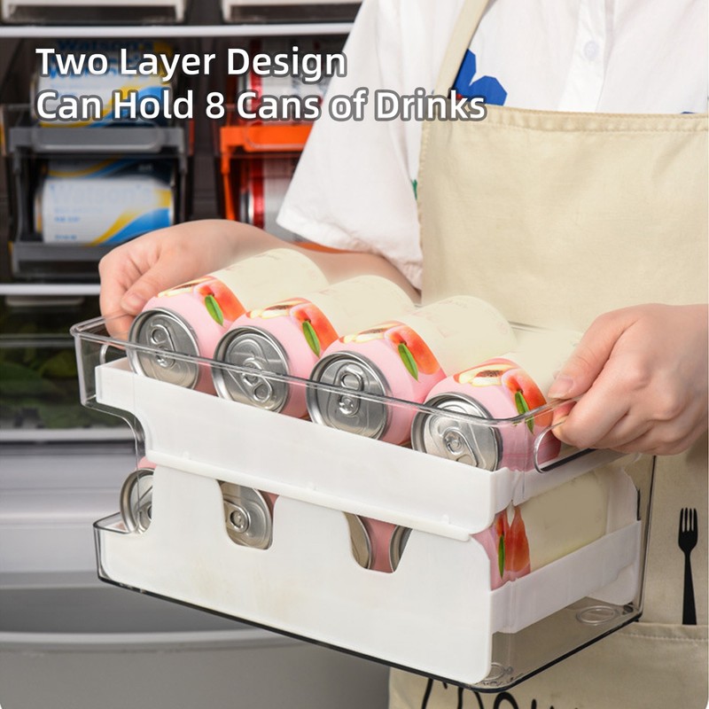 2 Tier Soda Can Rack Beverage Can Can Storage Holder