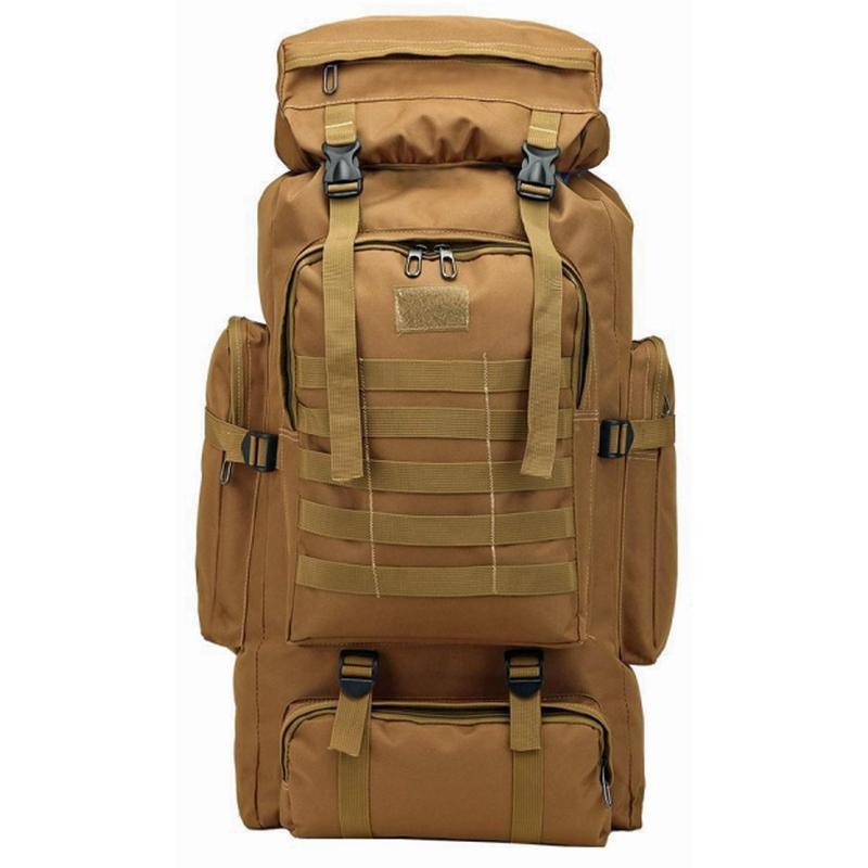 80L Waterproof Camouflage Outdoor Activity Backpacks - Bag Color: Black