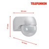 TELEFUNKEN - Outdoor Motion Sensor, Motion Sensor IP44, Twilight Sensor,