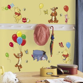 Compañeros de habitación Rmk1498Scs Pooh y amigos Peel & Stick calcomanía decorativo para pared