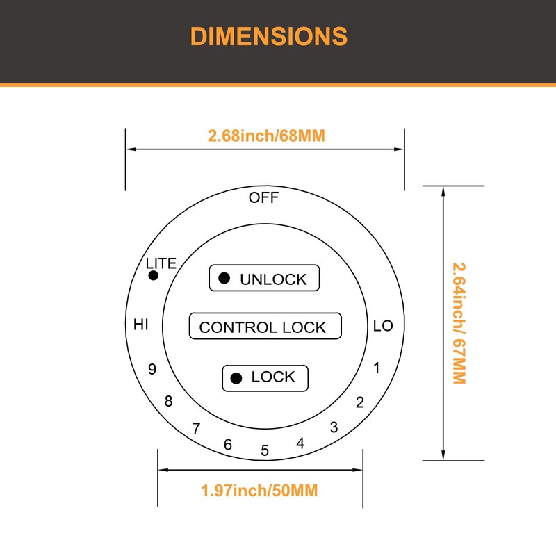 MANWU Lo Thru Hi cooktop Stove Sticker Decals for Cooker