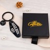 GiftoBi Retro Mailbox Key Keychain, Black Motel-Style Keyring with Split