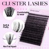 Eyelash Extensions Set, Natural 60D Eyelash Clusters, D Curl, Lash