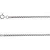 Diamond2Deal 2.75 mm Sterling Silver Popcorn Chain for Men Women