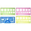 VViViD Plastic Geometric Drawing Template and Ruler 2-Piece Bundle (Random