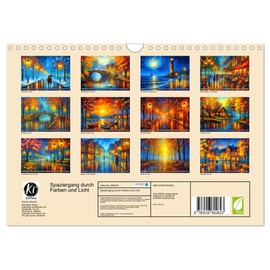 Spaziergang durch Farben und Licht (Wandkalender 2026 DIN A4 quer), CALVENDO Monatskalender: Impressionistische KI Gemälde in leuchtenden Farben erschaffen Magie (CALVENDO Kunst)