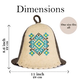 SHSH trade group Viking Sauna Hat, White And Gray