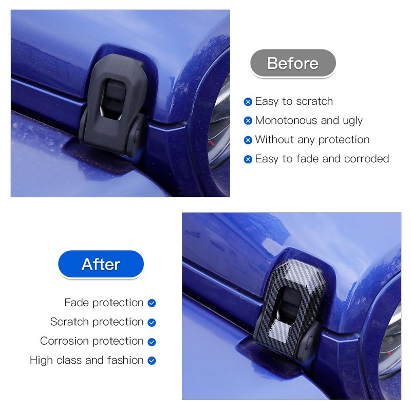 Barong for Jeep Wrangler 2018-2022 Accessories Hood Latch Lock Catch