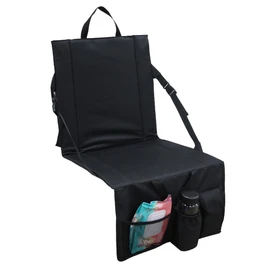 Folding Stadium Seat Camping Back Support Cushion Seat with Storage Bag Cup Holder Portable Outdoor Moisture-proof Bleacher Seat
