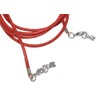 Unbespielt Leather Cord Necklace Red Women Men Two Lobster Clasp