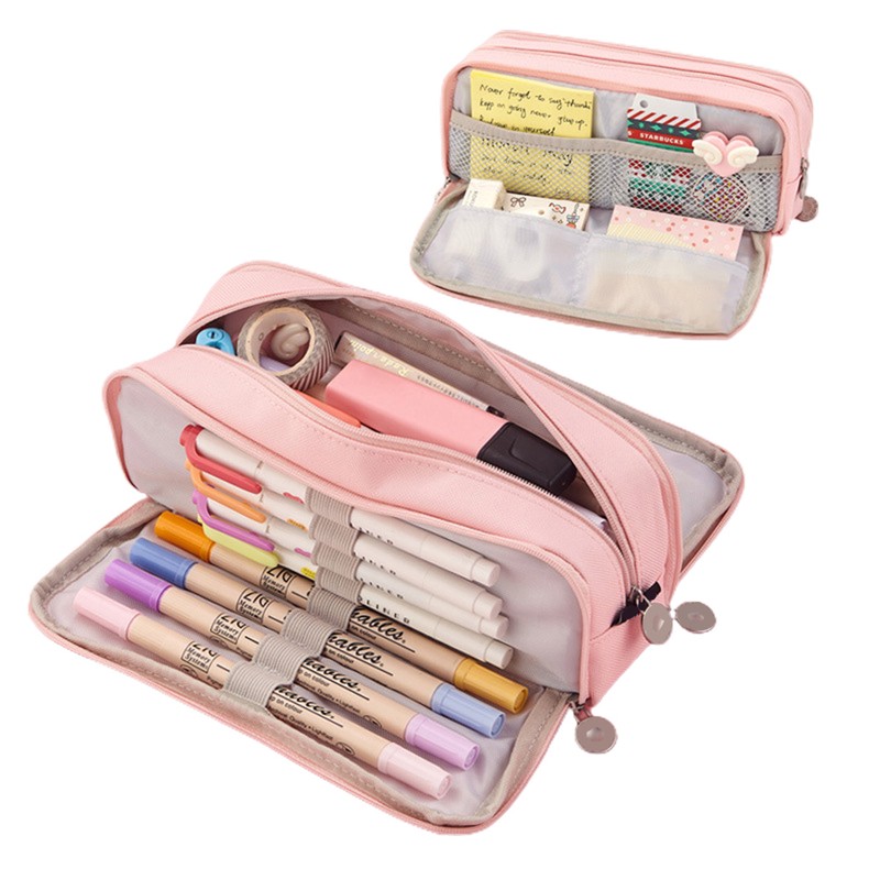 Canvas Pencil Case Large Capacity Pencil Cases Pencil Pouch with