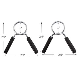 EastyGold Barbell Clamps Dumbbell Spring Clip Circlip Collars 1 Inch Weight Bars Clips Fitness Weightlifting Lock Buckle 1 Inch for Standard Bar Barbell Strength Training Gym Accessory