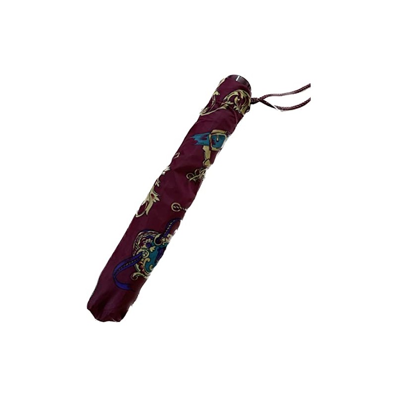 Telescopic Patterned Umbrella (Blue)