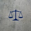 Decal Stickers of Scales Justice Silhouette Funny (Navy Blue) (Set