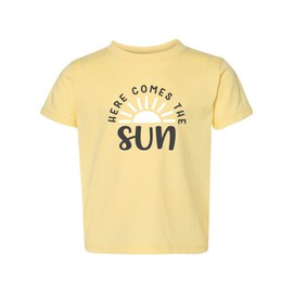INK STITCH Toddler Here Comes The Sun Graphic Toddler T-Shirts (Yellow - 3T)