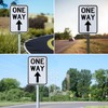 Faittoo One Way Sign with Up Arrow, (4 Pack) 18x12