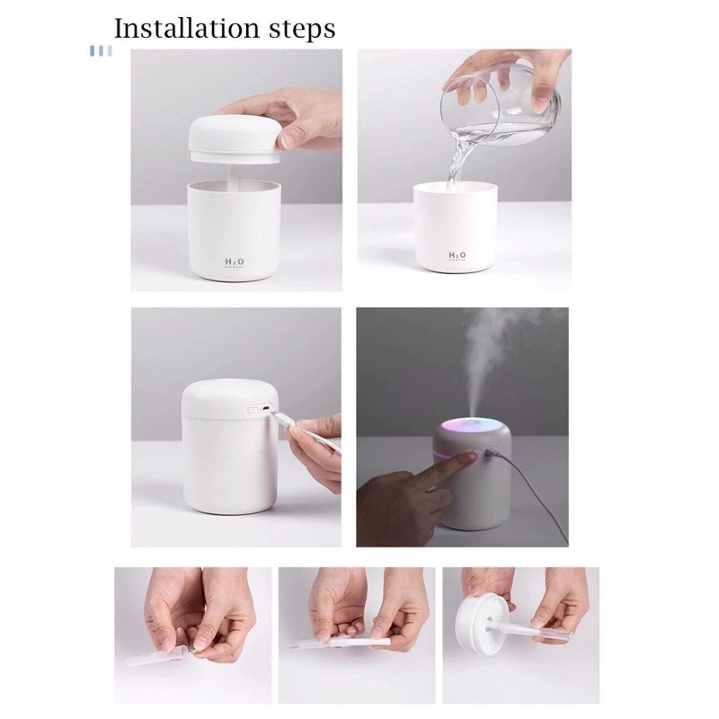 Colorful Humidifier Cool Mini USB Personal Quiet Desktop Auto Shut-off