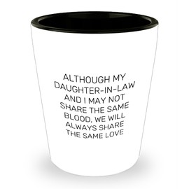Inspirational Daughter-in-law Love Shot Glass Gifts for Her - Share the Same Love on Valentine's Day - Unique Daughter-in-law Gifts