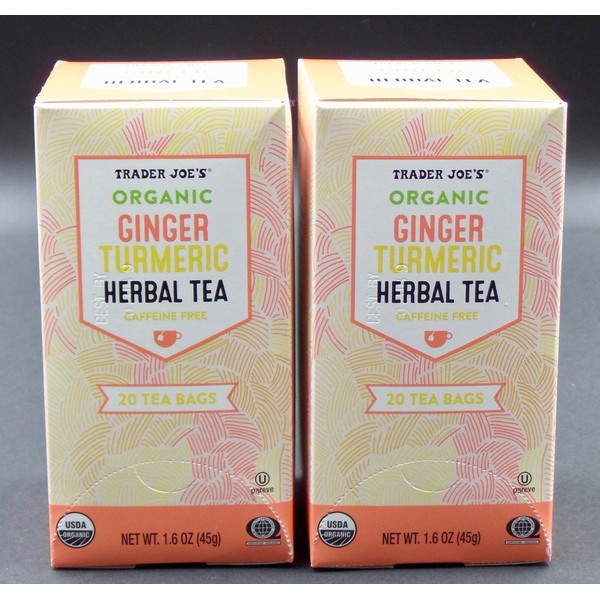 Trader Joe's 2 Boxes Trader Joe's ORGANIC GINGER TURMERIC HERBAL