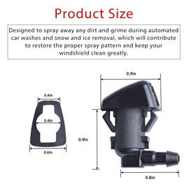 MACHSWON Windshield Washer Nozzles Kit Compatible with 11-16 Ford Super Duty F250, F350, F450, F550, Washer Jet and Fluid Hose with Connector