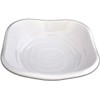Lucy Star Melamine Square Dish Deep Plate, White, Curved Edge,