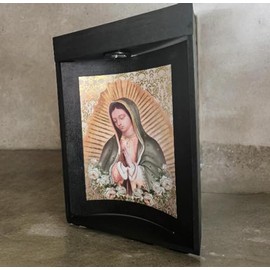 Cuadro Virgen María con Destellos Dorados