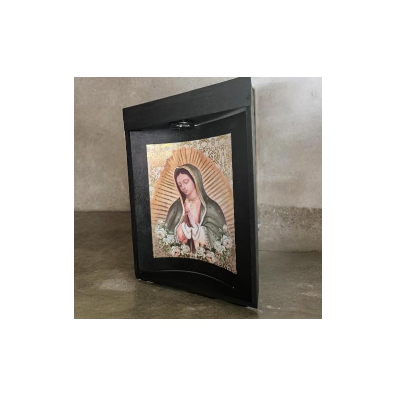 Cuadro Virgen María con Destellos Dorados