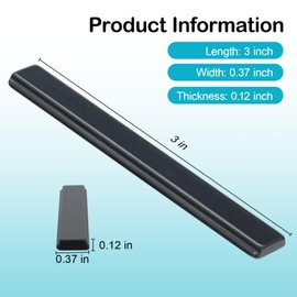 Upgraded Shower Door Magnet 3" Long for Glass Shower Door and Swing Shower Doors Magnet Replacement Black 2 Pack