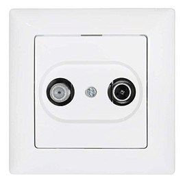 Gunsan Visage Sat TV Through Socket White