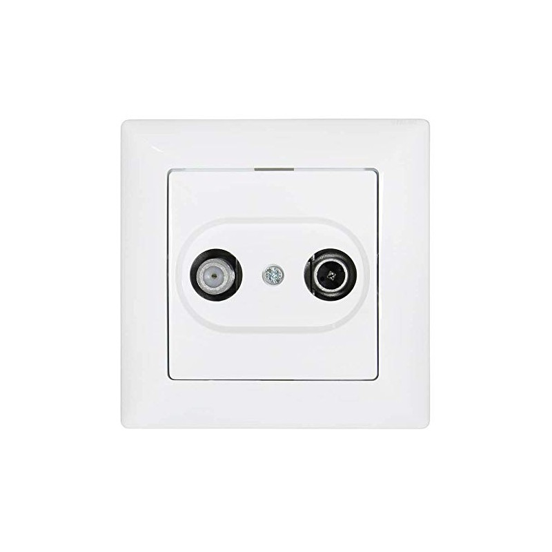 Gunsan Visage Sat TV Through Socket White