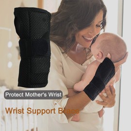 Lyeiaa Wrist Splints Bandage, Left and Right Hand Bandage, Hand Guard for Sports, Tendonitis and Wrist Pain, Carpal Tunnel Syndrome Reinforced, Black