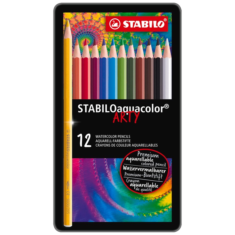 Aquarellable Colouring Pencil - STABILOaquacolor - ARTY - Tin of