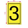 QIRVIX Metal Numbers 1-99 Yard Sign 8"x12" Yellow