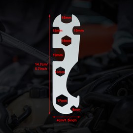 YnGia Super-Thin 2mm Open Ended Spanner 8mm 10mm 12mm 13mm 14mm 15mm 17mm 19mm Combination Repair Tool Multifunction Wrench for Bicycle Car Repair Home