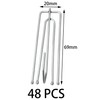 48 PCS Metal Curtain Hooks,Pinch Pleat Curtain Hook (Silver)