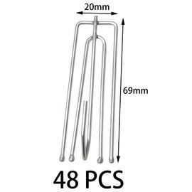 48 PCS Metal Curtain Hooks,Pinch Pleat Curtain Hook (Silver)
