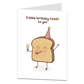LimaLima Funny Birthday Card For Men & Women. A Little Birthday Toast To You