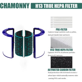 CHAMONNY TP04 Replacement Filter, Compatible with Dyson HP04 TP04 DP04 TP05 DP05 Air Purifier, Compared to Part # 968707-04, 968708-04, 969048-01, 1 Pack