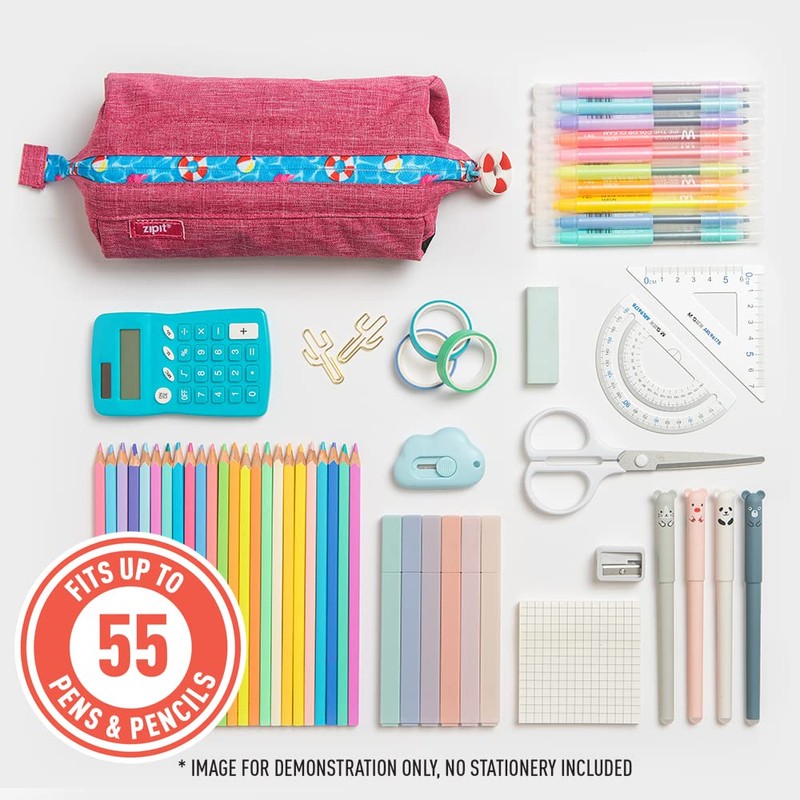 ZIPIT Lenny Pencil Case for Girls | Large Capacity Pencil