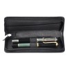 Leather pen case for 2 writing instruments with zip Hans