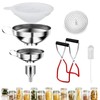 Funnel Stainless Steel Set, 7 Pieces Kitchen Jam Funnel with