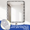 suiwotin 25pcs Glass Retainer Clips, Plastic Mirror Holder Clips, Clear