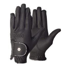 AK Light Grip Horse Riding Gloves For Competition & For Dressage (Black, 2XS)