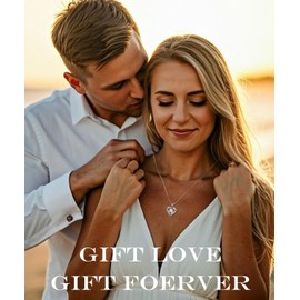 KRZ 2 Carat Moissanite Heart Necklaces for Women Wife S925 'I LOVE YOU' Diamond Womens Necklaces Birthday Gifts for Wife Wedding Anniversary Her Girlfriend Women's Birthday Gifts Jewelry